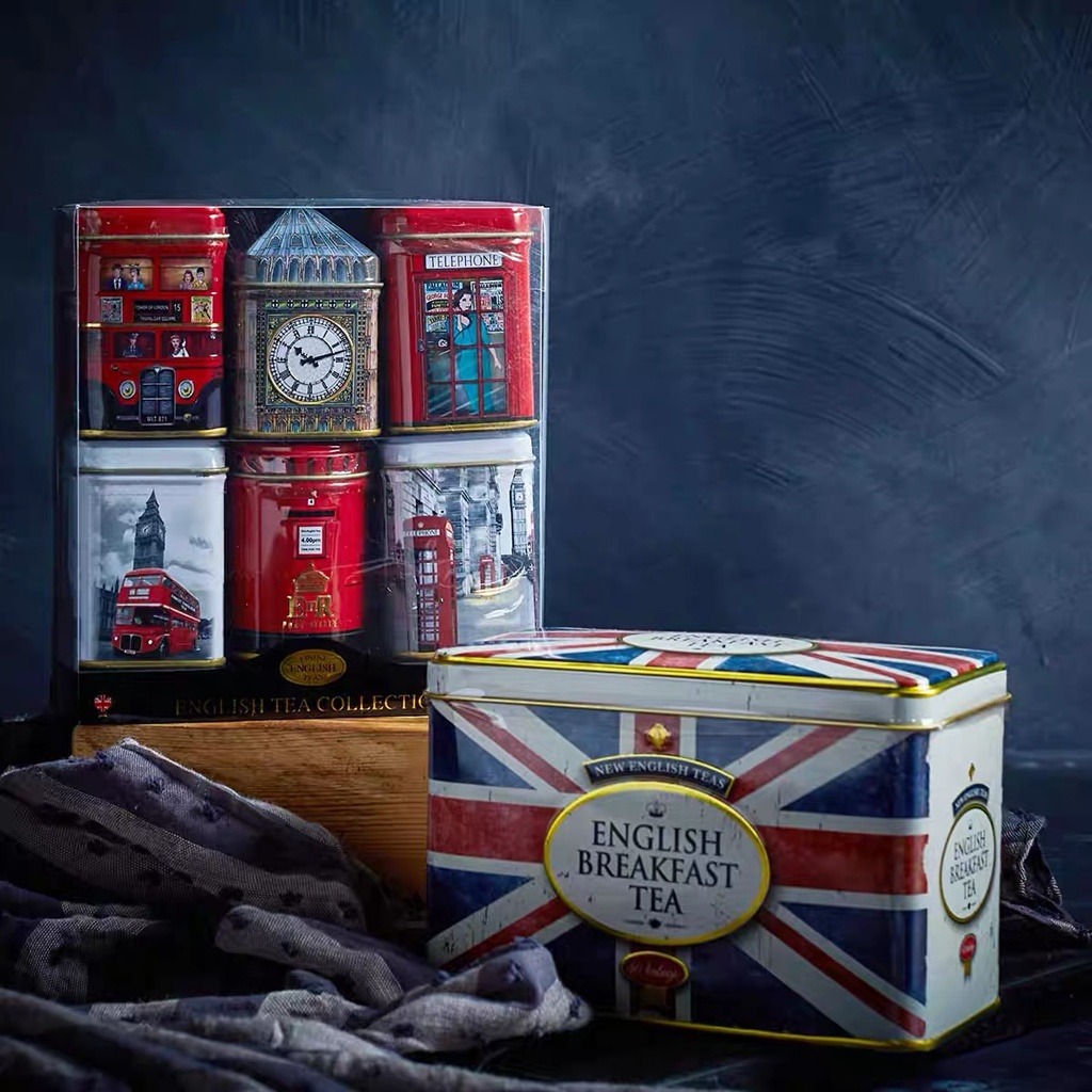New English Teas 英国进口迷你英式罐装茶6罐装 150g 送礼收藏
