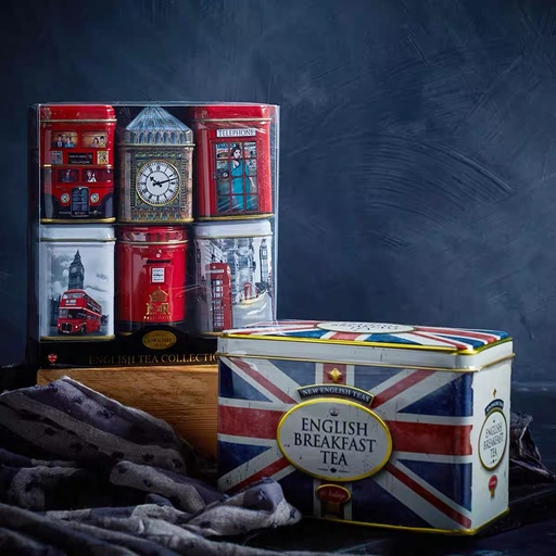 New English Teas 英国进口迷你英式罐装茶6罐装 150g 送礼收藏